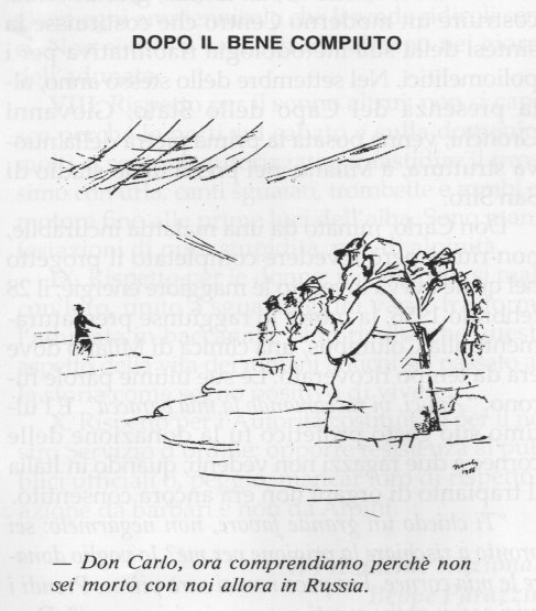 La celebre vignetta di Novello apparsa su "Lo scarpone orobico"
